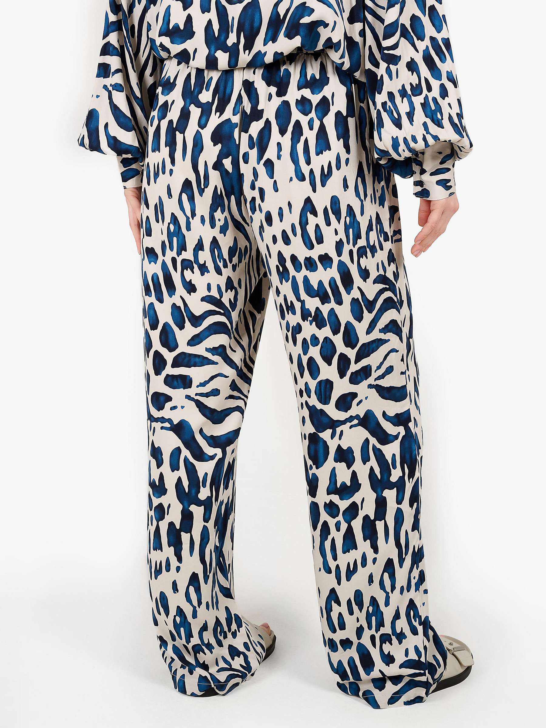Buy Tutti & Co Praise Abstract Print Wide Leg Trousers, Blue/Multi Online at johnlewis.com