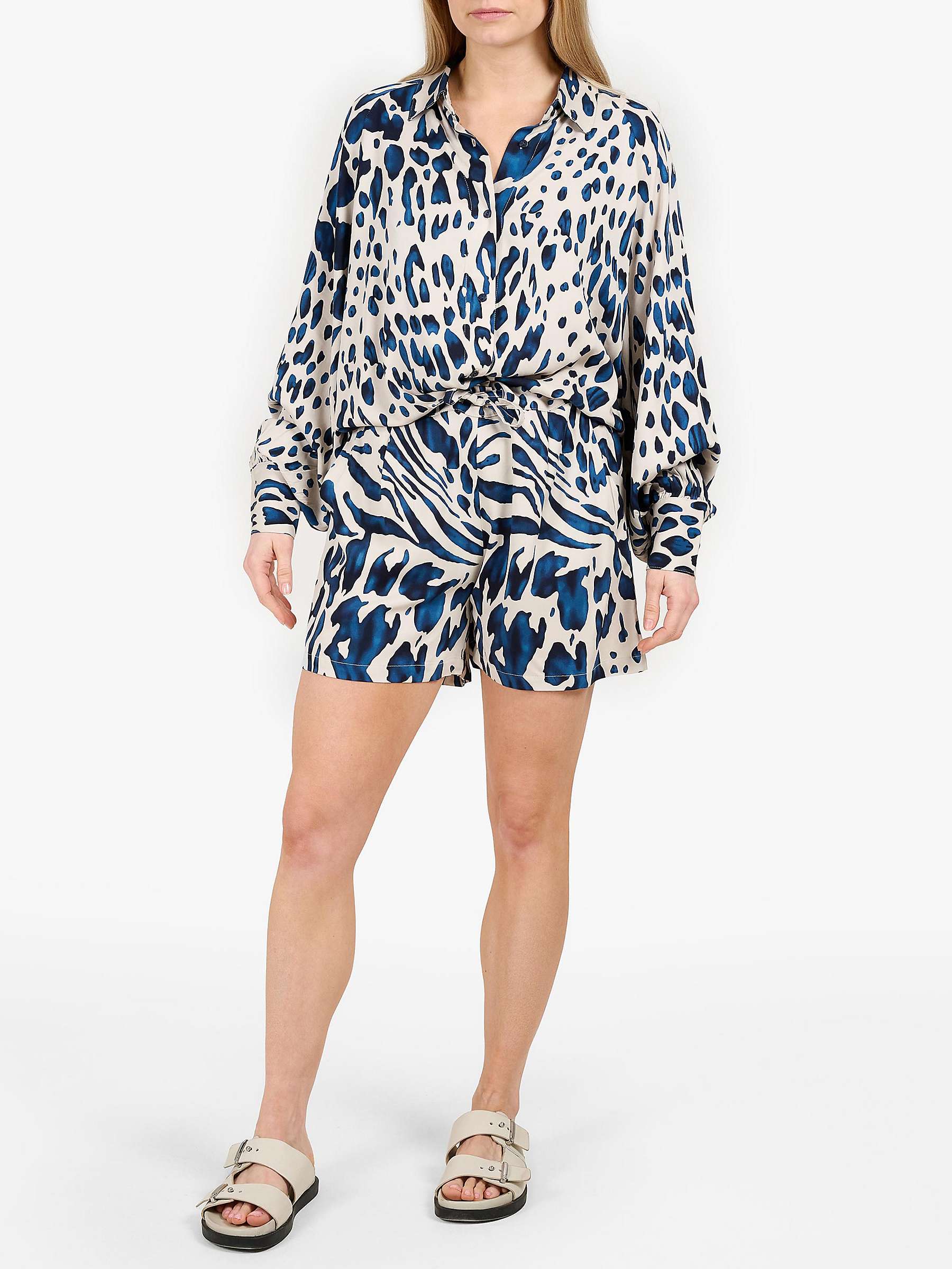 Buy Tutti & Co Praise Abstract Print Relaxed Fit Shorts, Blue/Multi Online at johnlewis.com