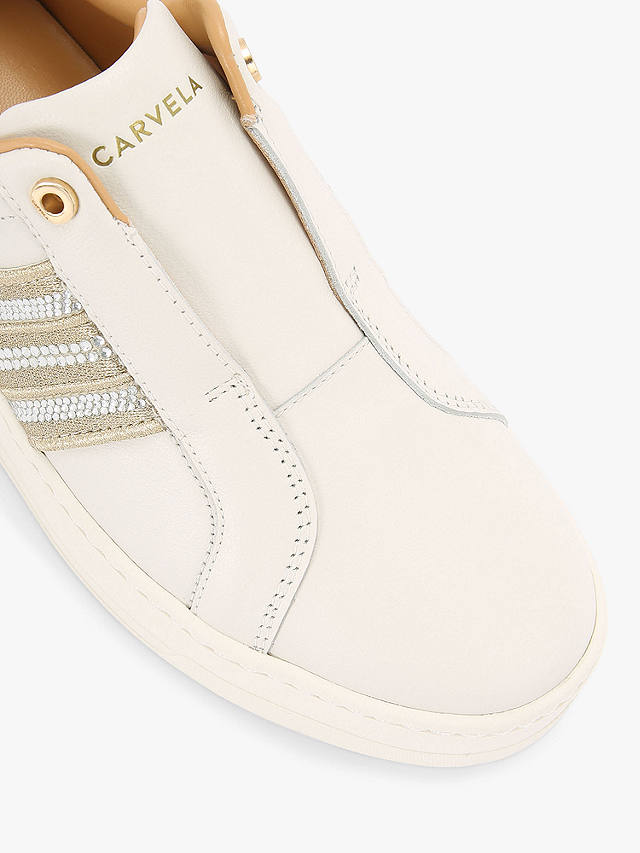 Carvela Connected Embellished Slip-On Trainers, White/Multi