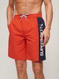 Superdry Sportswear Logo 19" Recycled Boardshorts, Apple Red