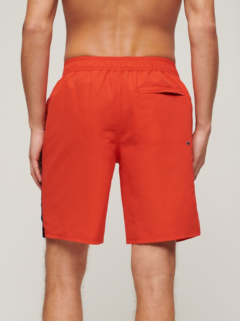 Buy Superdry Sportswear Logo 19" Recycled Boardshorts, Apple Red Online at johnlewis.com