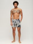Superdry Printed 15" Swim Shorts, Monochrome