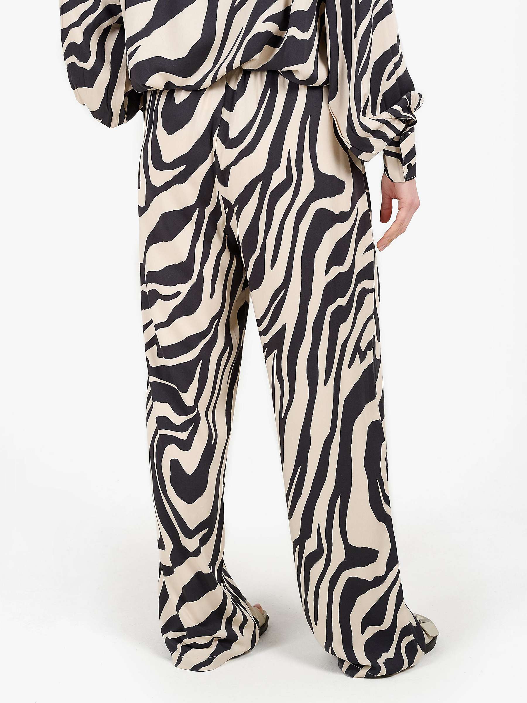 Buy Tutti & Co Adorn Abstract Print Wide Leg Trousers, Black/Stone Online at johnlewis.com