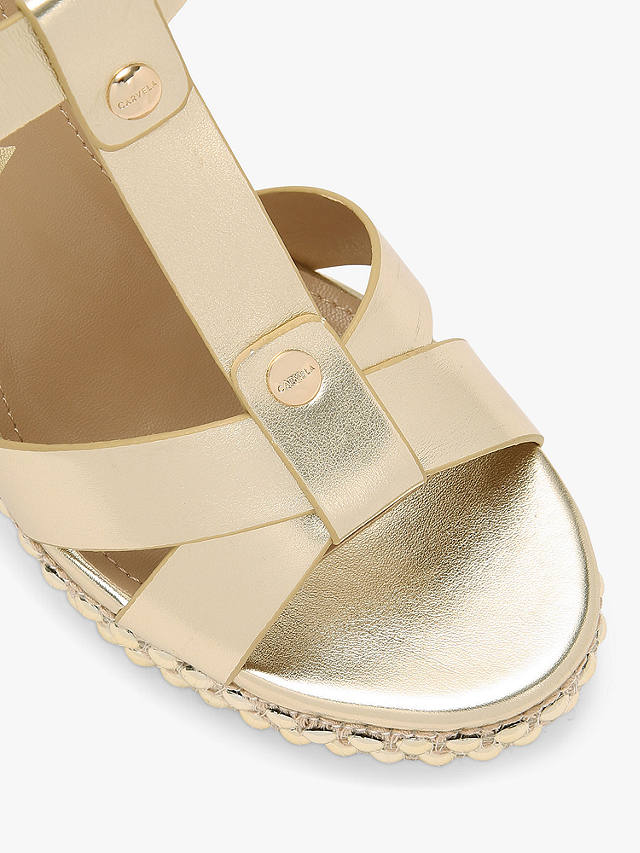 Carvela Super Stud Wedge Heel Sandals, Gold