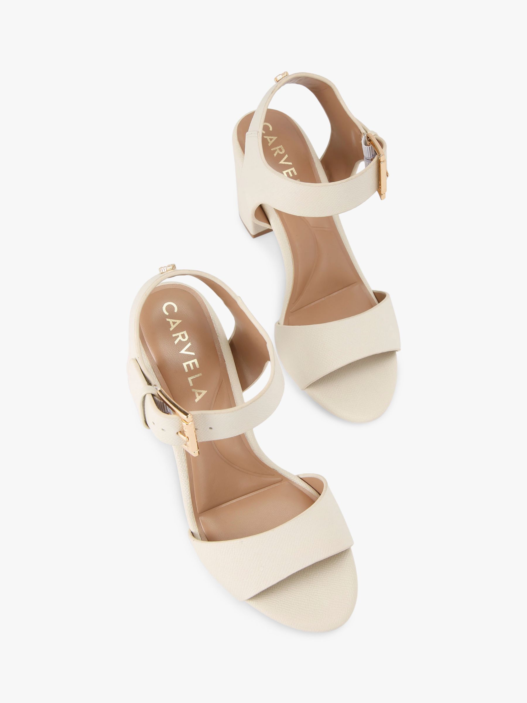 Carvela Sadie 2 Block Heel Sandals, Putty