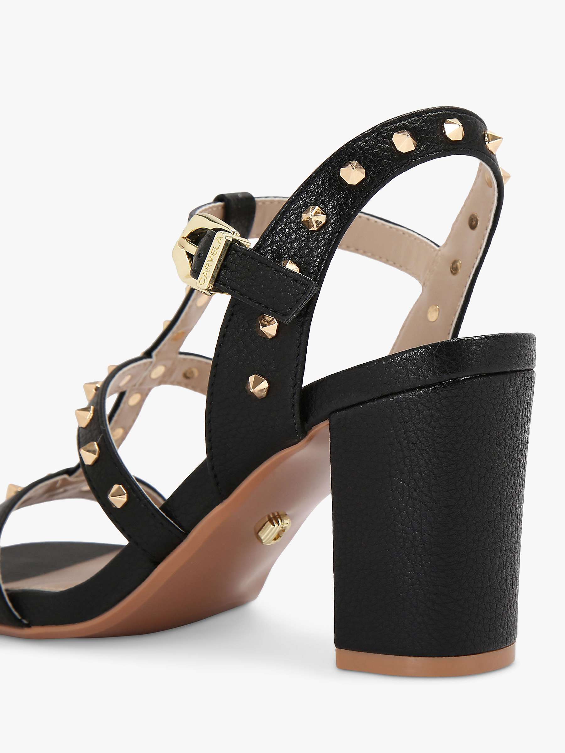 Buy Carvela Samba Block Heel Sandals, Black Online at johnlewis.com