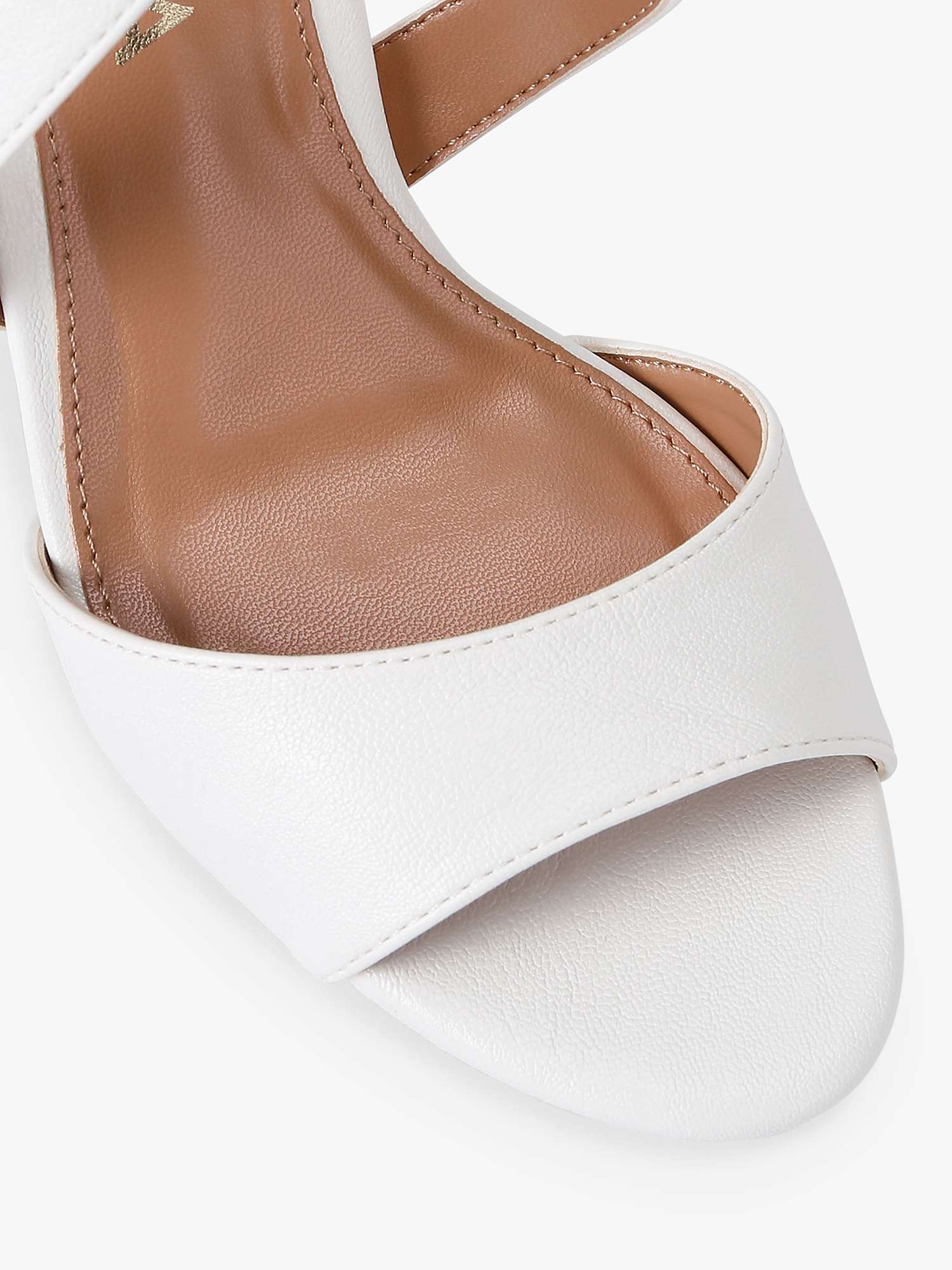 Buy Carvela Kross Stiletto Heel Sandals, White Online at johnlewis.com