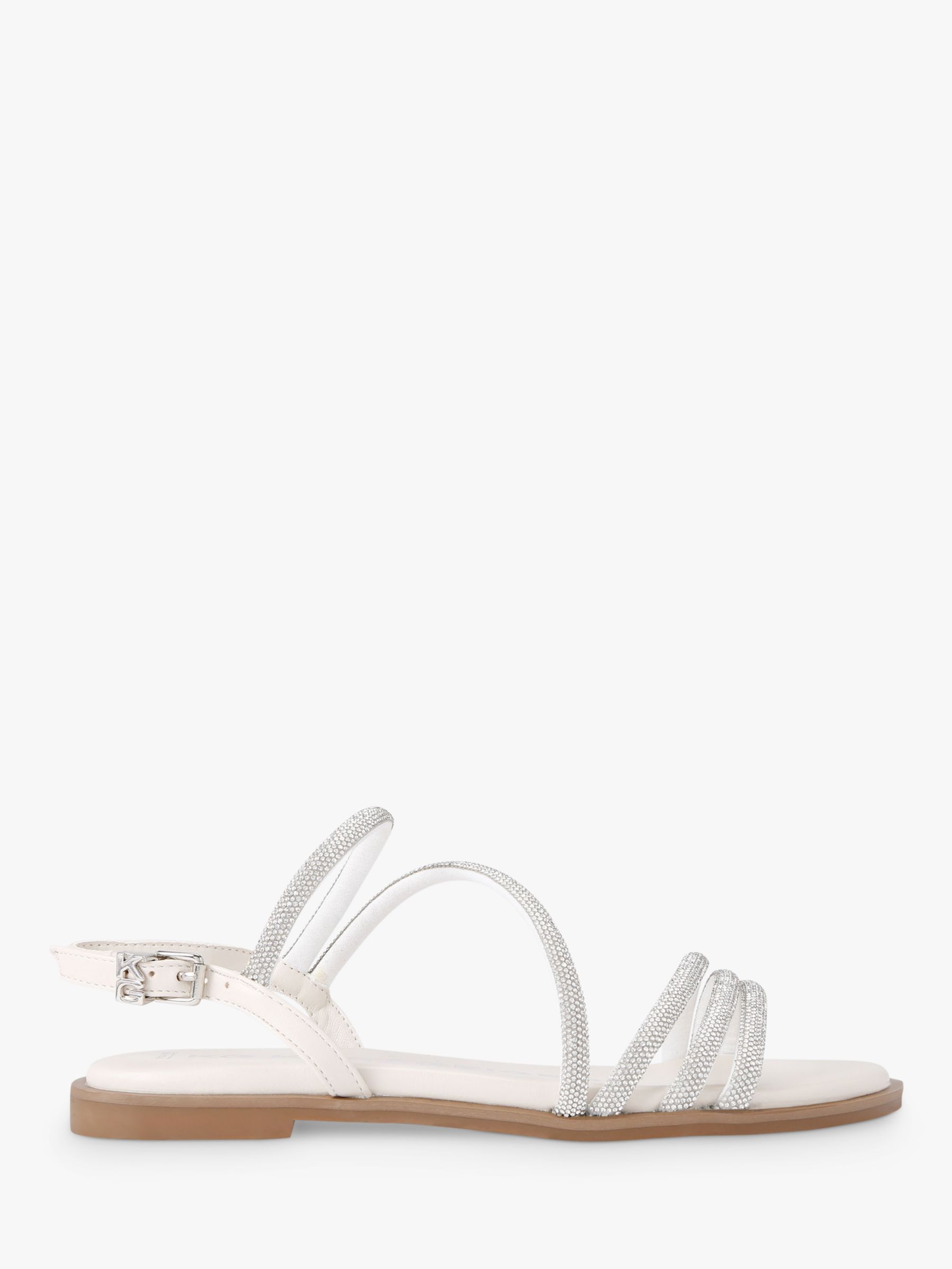 KG Kurt Geiger Reece Embellished Sandals, Silver