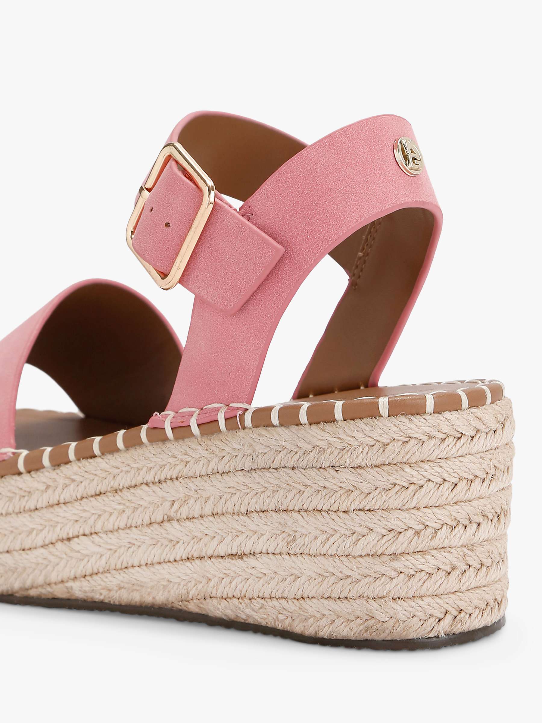 Buy KG Kurt Geiger Pia Suede Espadrille Sandals, Pink Online at johnlewis.com