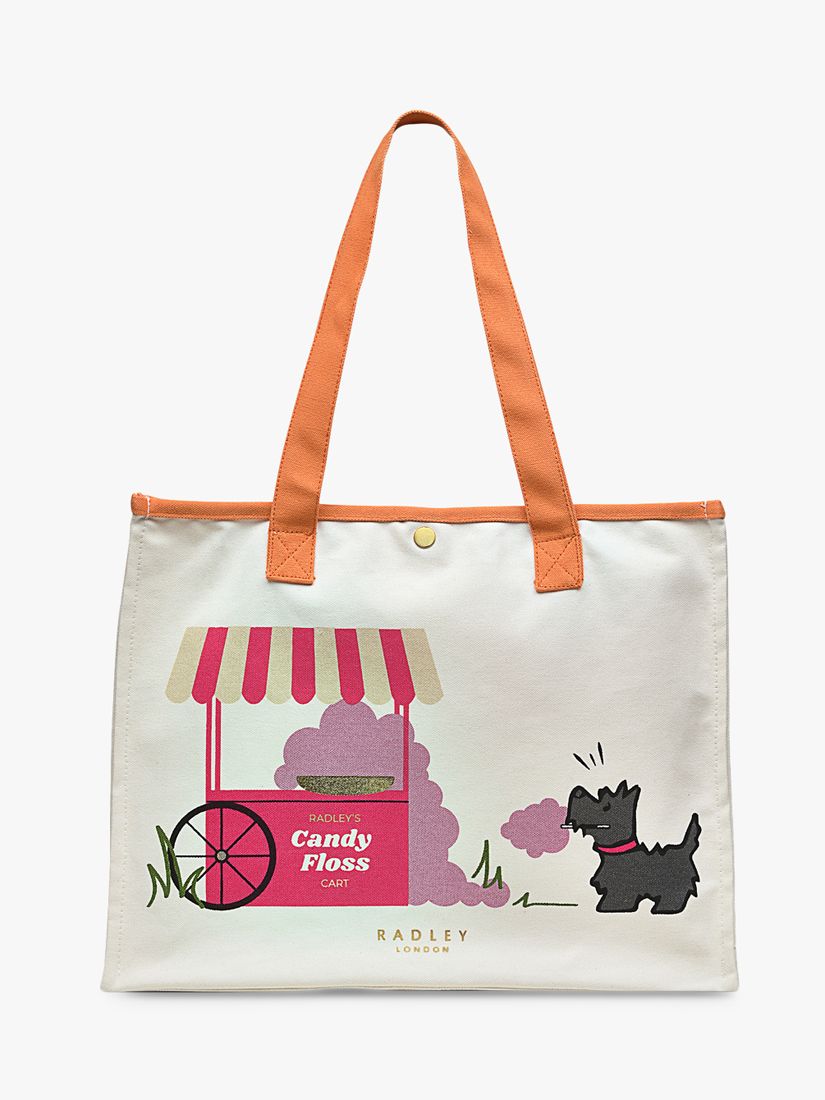 Radley Candy Floss Print Canvas Shopper, Natural/Multi, One Size