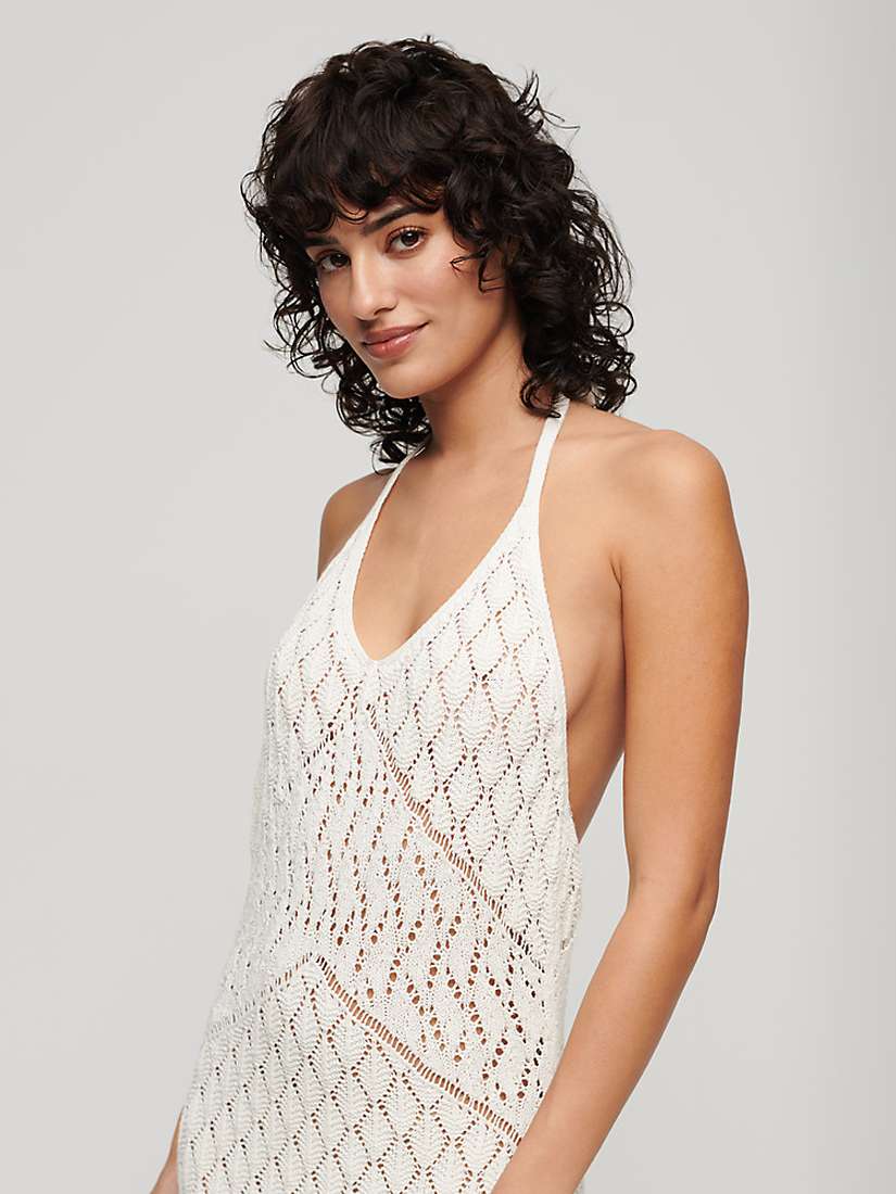 Buy Superdry Crochet Halterneck Maxi Dress Online at johnlewis.com