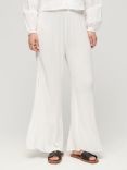 Superdry Beach Wide Leg Trousers, Off White