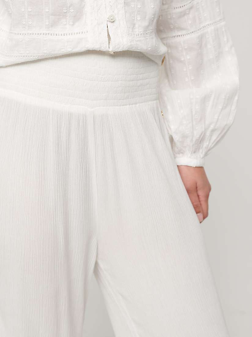 Buy Superdry Beach Wide Leg Trousers, Off White Online at johnlewis.com