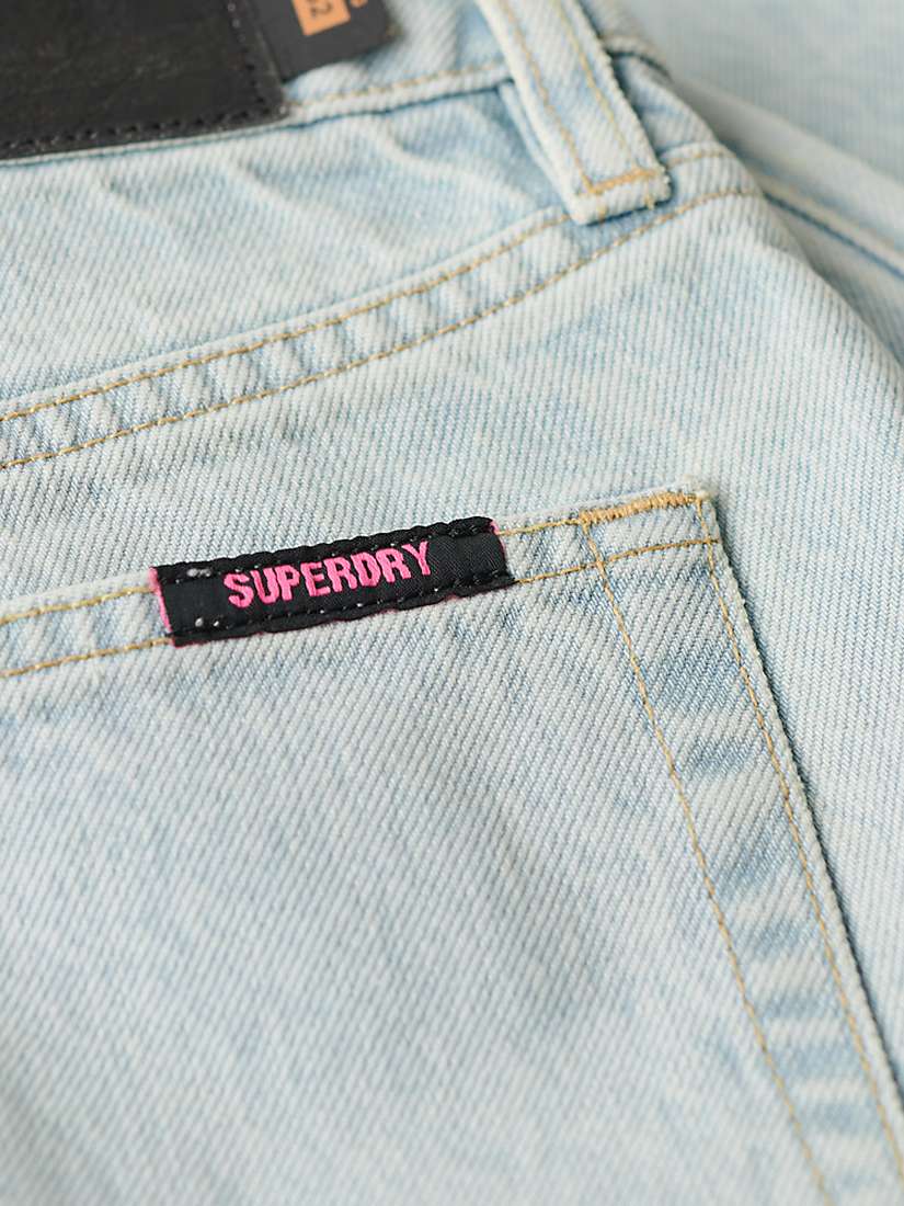 Buy Superdry Organic Cotton Mid Rise Wide Leg Jeans, Williamsburg Blue Online at johnlewis.com