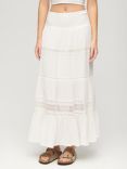 Superdry Ibiza Maxi Skirt, Off White