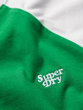 Superdry Essential Organic Cotton Logo Retro T-Shirt,  Green/Optic