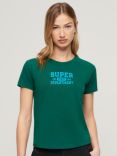 Superdry Super Athletics Fitted T-Shirt, Storm Green