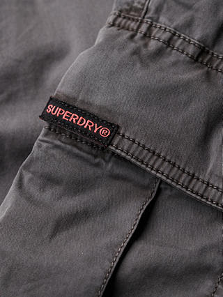Superdry Low Rise Straight Cargo Pants, Asphalt Grey