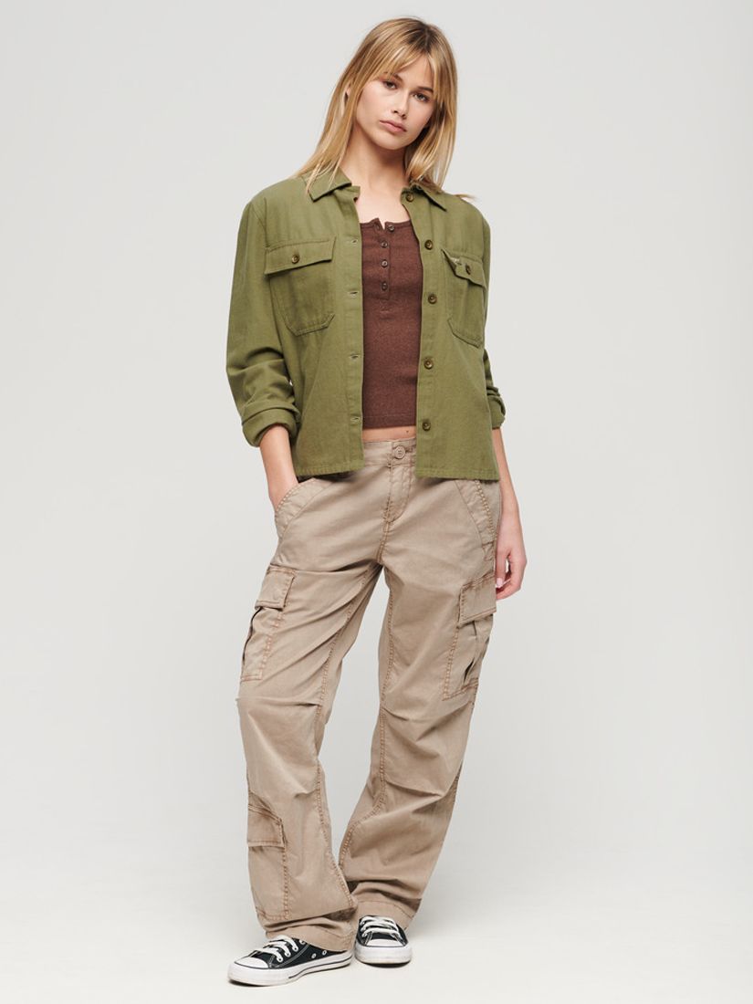Buy Superdry Low Rise Straight Cargo Trousers Online at johnlewis.com
