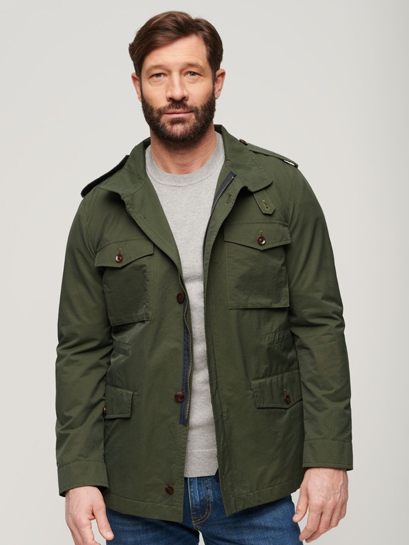 Superdry The Merchant Store Technical Field Jacket, Olive Green, S