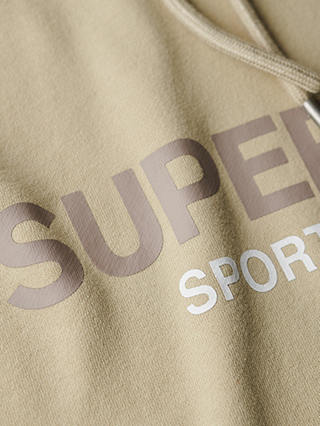 Superdry Sportswear Logo Loose Fit Overhead Hoodie, Pelican Beige