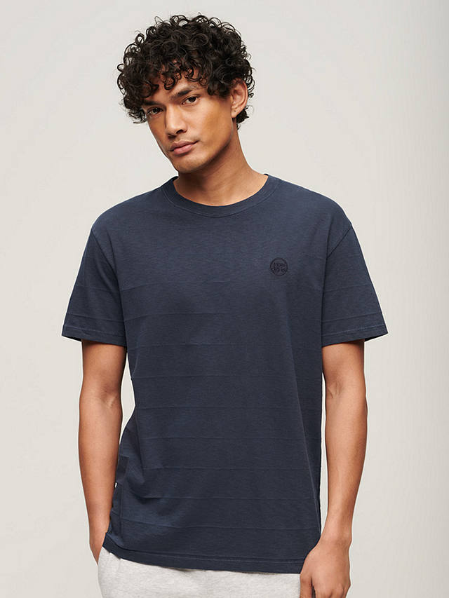 Superdry Organic Cotton Vintage Texture T-Shirt, Eclipse Navy