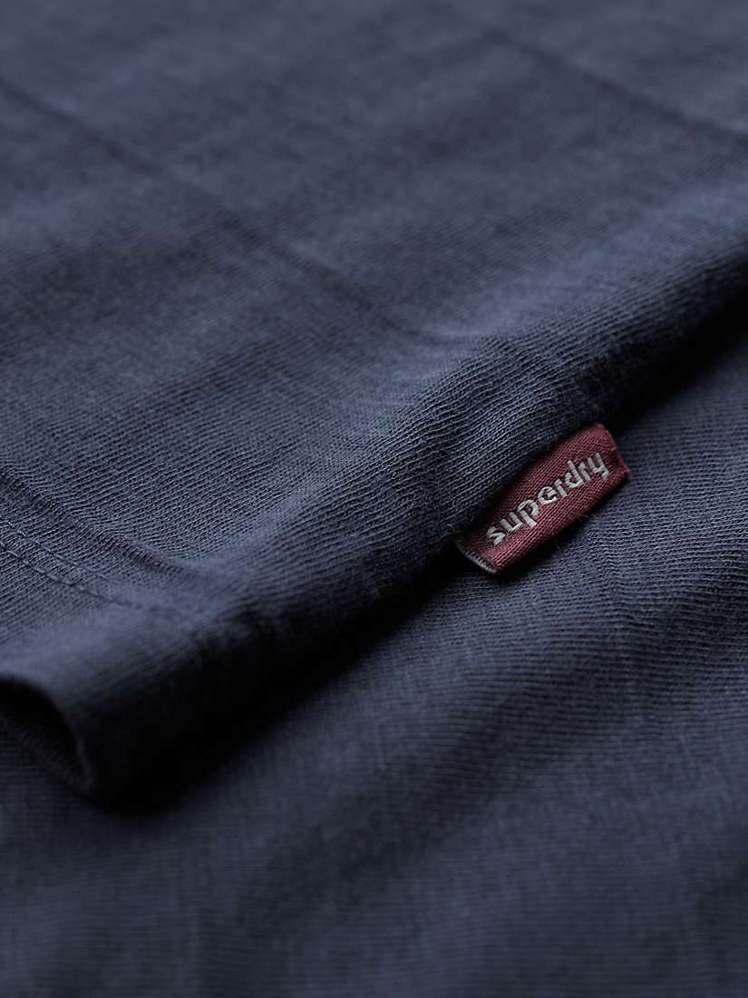 Buy Superdry Organic Cotton Vintage Texture T-Shirt, Eclipse Navy Online at johnlewis.com