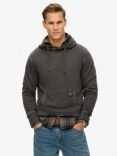 Superdry Contrast Stitch Relaxed Overhead Hoodie, Washed Black