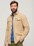 Superdry Vintage Cord Overshirt, Taupe Brown