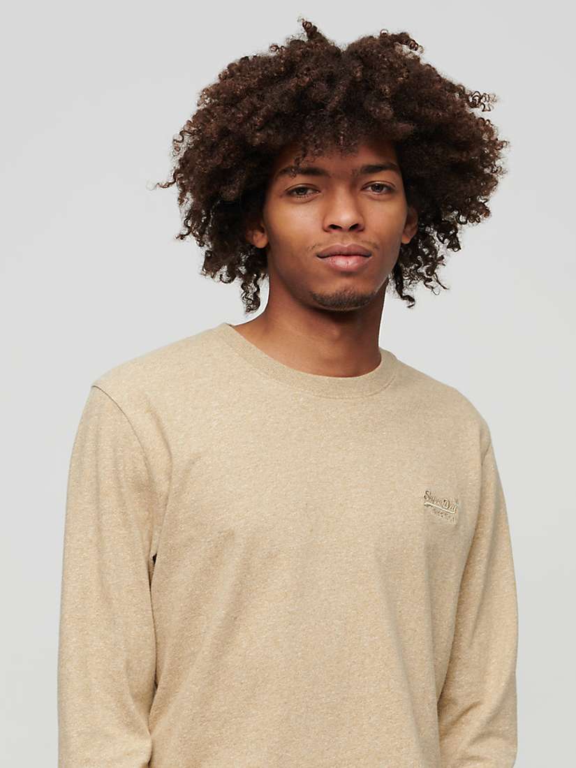Buy Superdry Organic Cotton Vintage Logo Long Sleeve Embroidered Top Online at johnlewis.com
