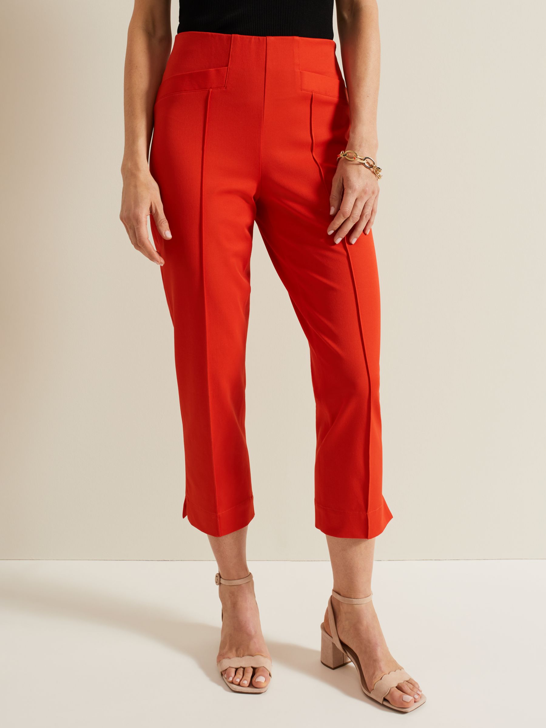 Phase Eight Miah Cropped Tailored Trousers, Red, 8