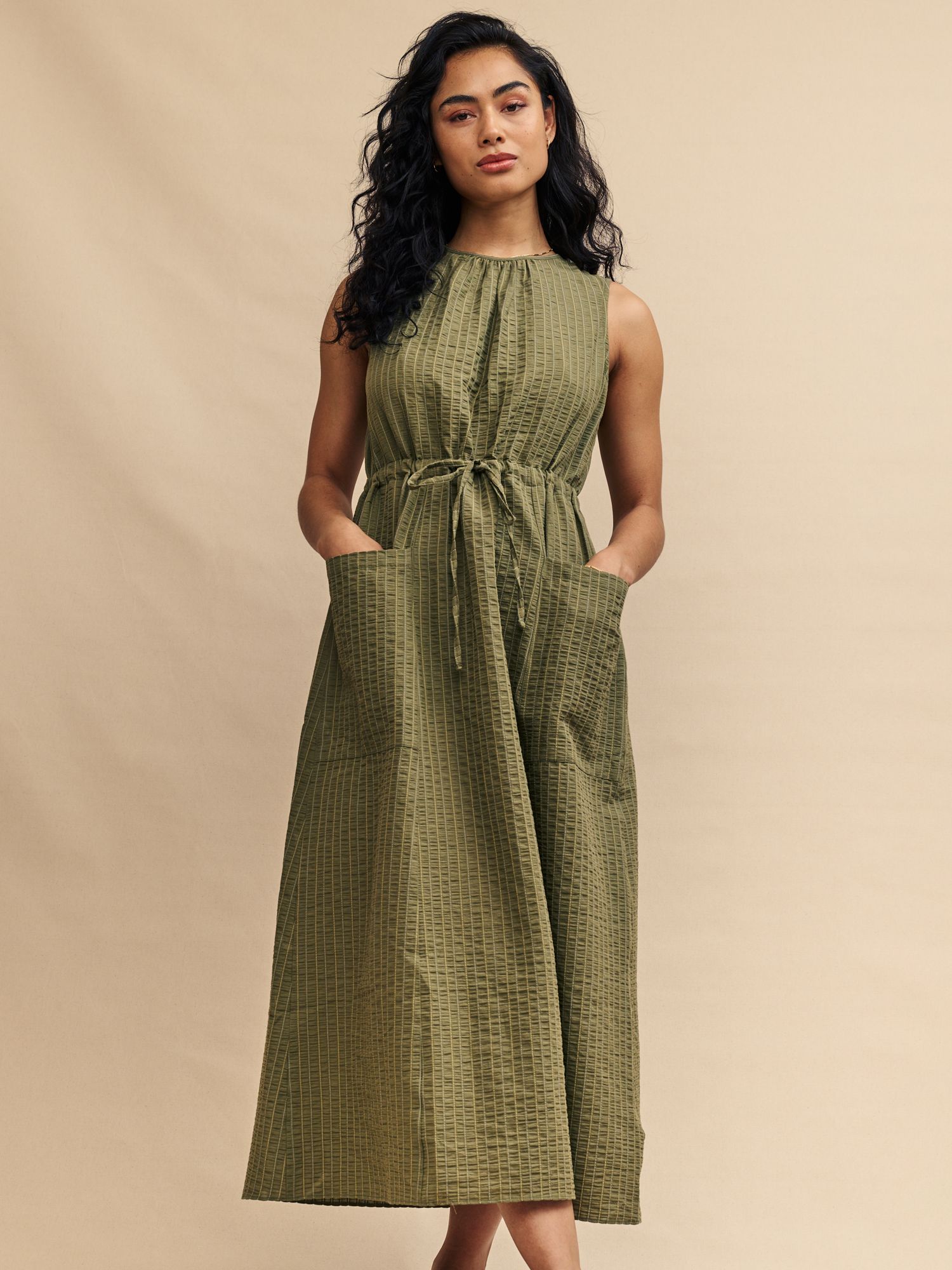 Buy Nobody's Child Vita Midi Dress, Green Online at johnlewis.com
