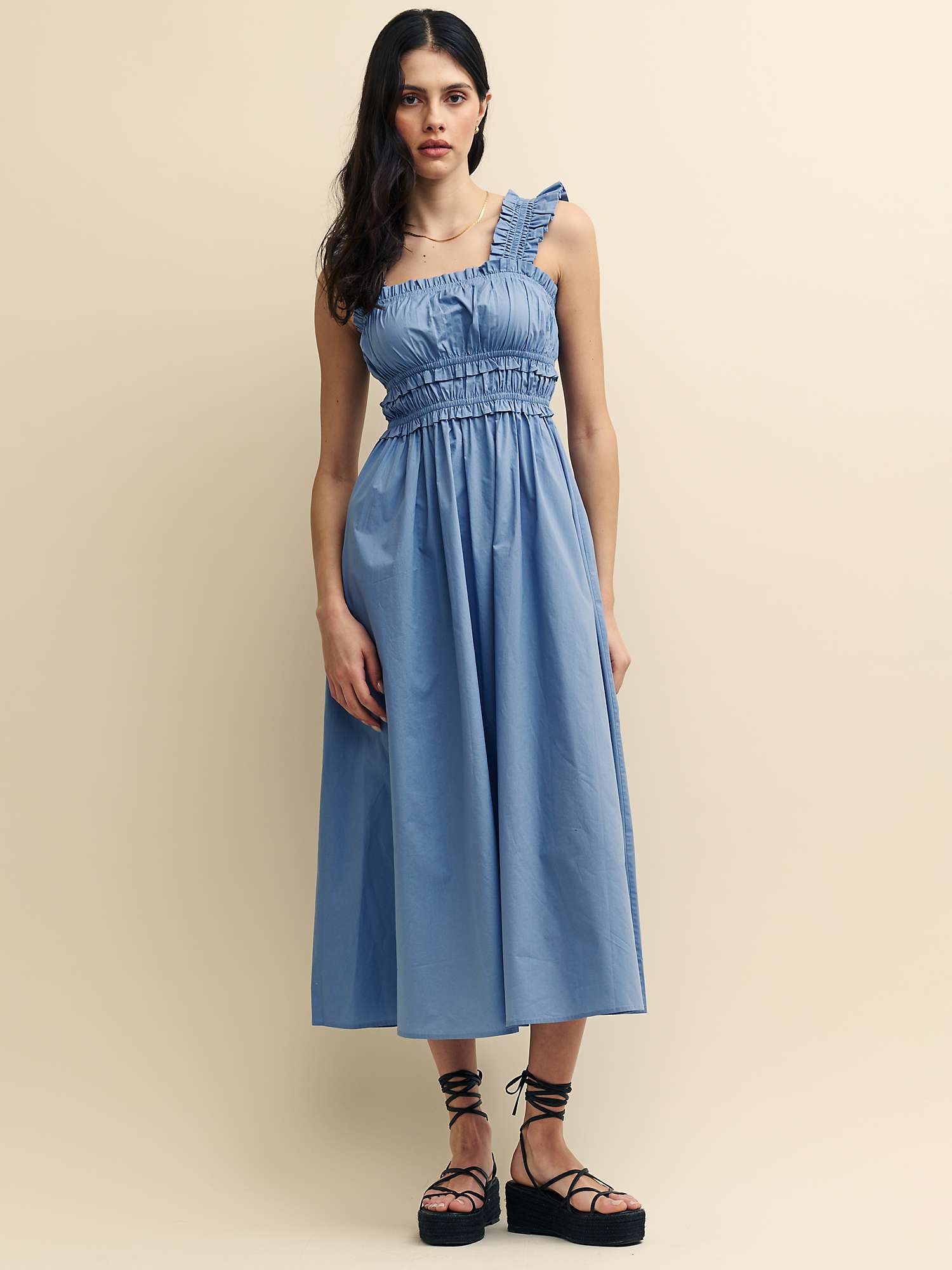 Buy Nobody's Child Lennie Midaxi Dress, Light Blue Online at johnlewis.com