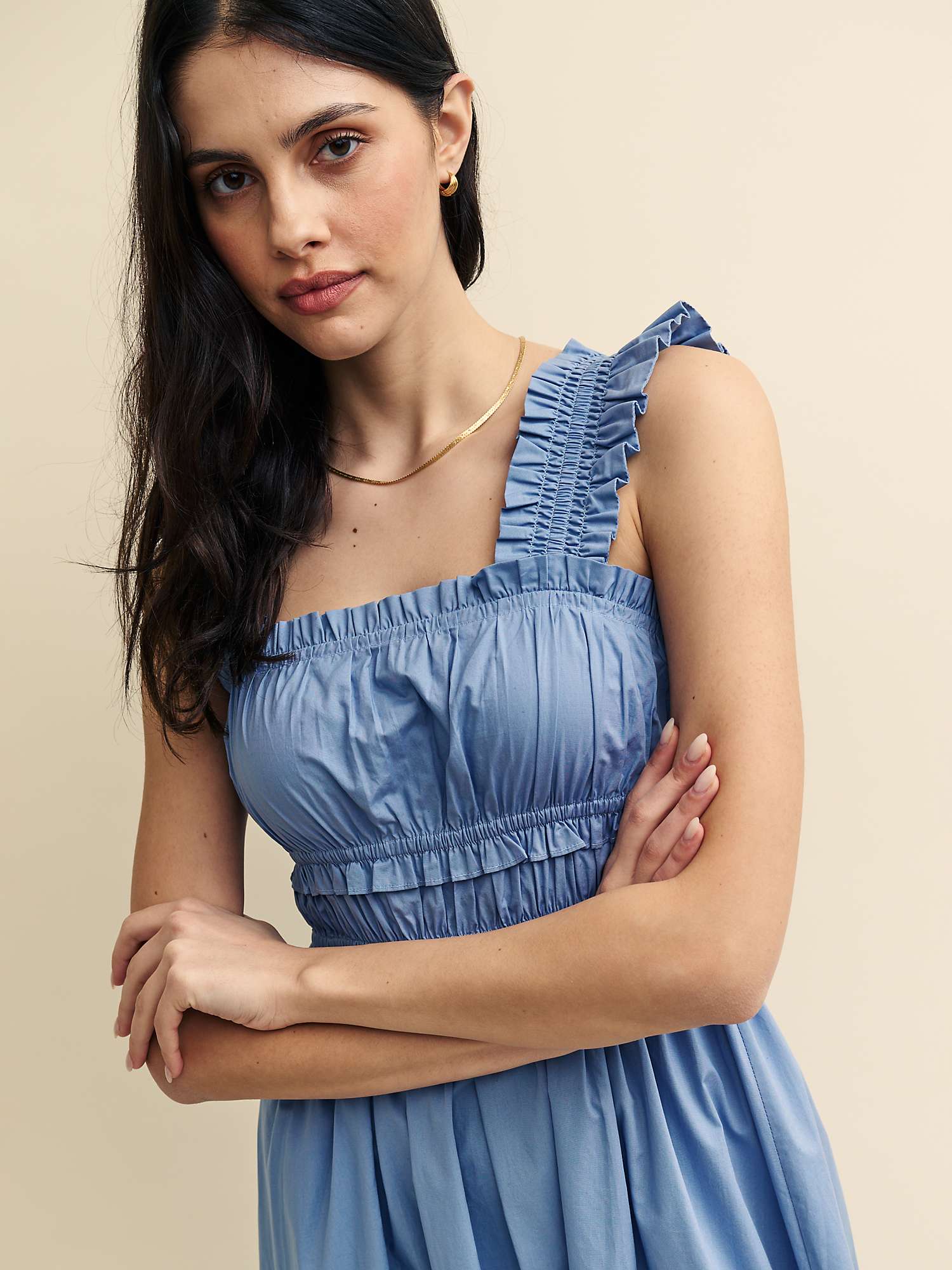 Buy Nobody's Child Lennie Midaxi Dress, Light Blue Online at johnlewis.com