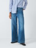 PAIGE Harper Organic Cotton Blend Wide Leg Jeans, Familia