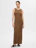 SELECTED FEMME Moon Knit Maxi Dress, Coca Mocha