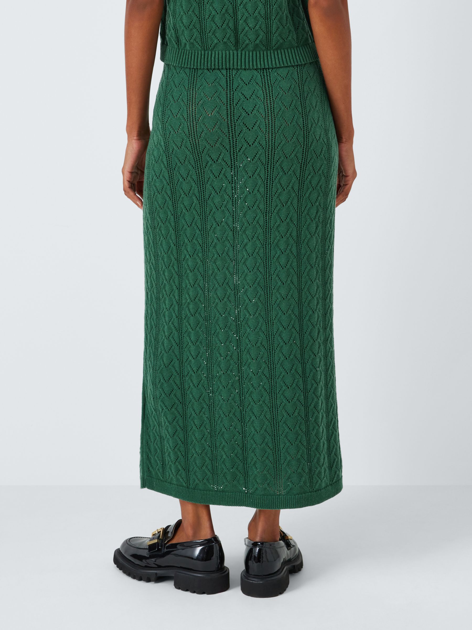 Weekend MaxMara Firmina Knitted Maxi Skirt, Green, S