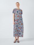 Weekend MaxMara Revere Floral Print Silk Midi Dress, Light Blue/Multi