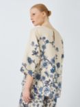 Weekend MaxMara Filippo Floral Print Silk Blouse, Light Blue