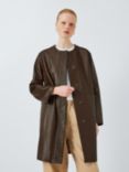 Weekend MaxMara Geyser Leather Coat, Tobacco