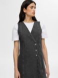 SELECTED FEMME Clair Denim Pinafore Dress, Black