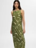 SELECTED FEMME Rya Ellie Abstract Print Maxi Dress, Olivine, Olivine