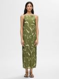 SELECTED FEMME Rya Ellie Abstract Print Maxi Dress, Olivine, Olivine