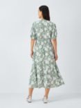 John Lewis Floral Print Shirred Dress