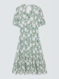 John Lewis Floral Print Shirred Dress