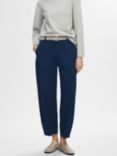 SELECTED FEMME Barrell Leg Chinos, Dark Sapphire