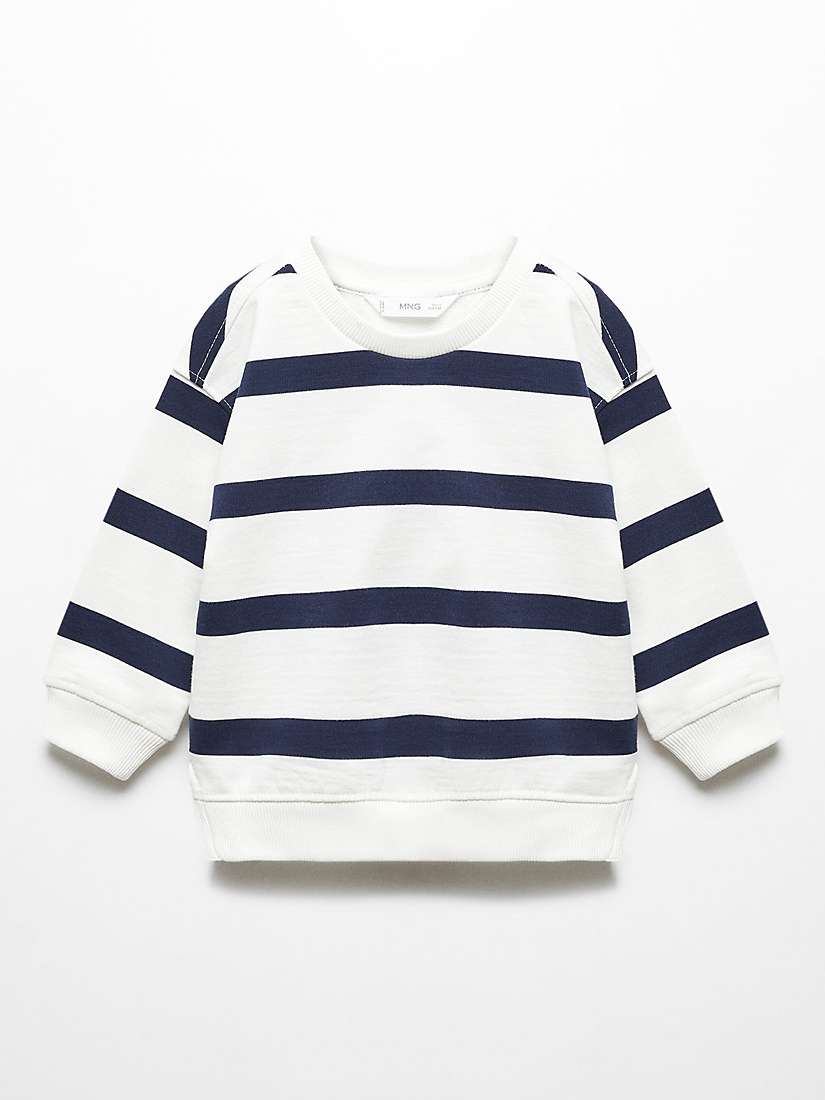 Buy Mango Baby Holiday Stripe Sweatshirt, Navy/White Online at johnlewis.com