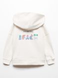 Mango Baby Enjoy The Beach Zip Through Hoodie, Natural White