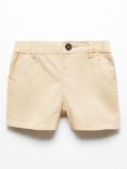 Mango Baby Belice Slim Fit Bermuda Shorts, Light Pastel Brown