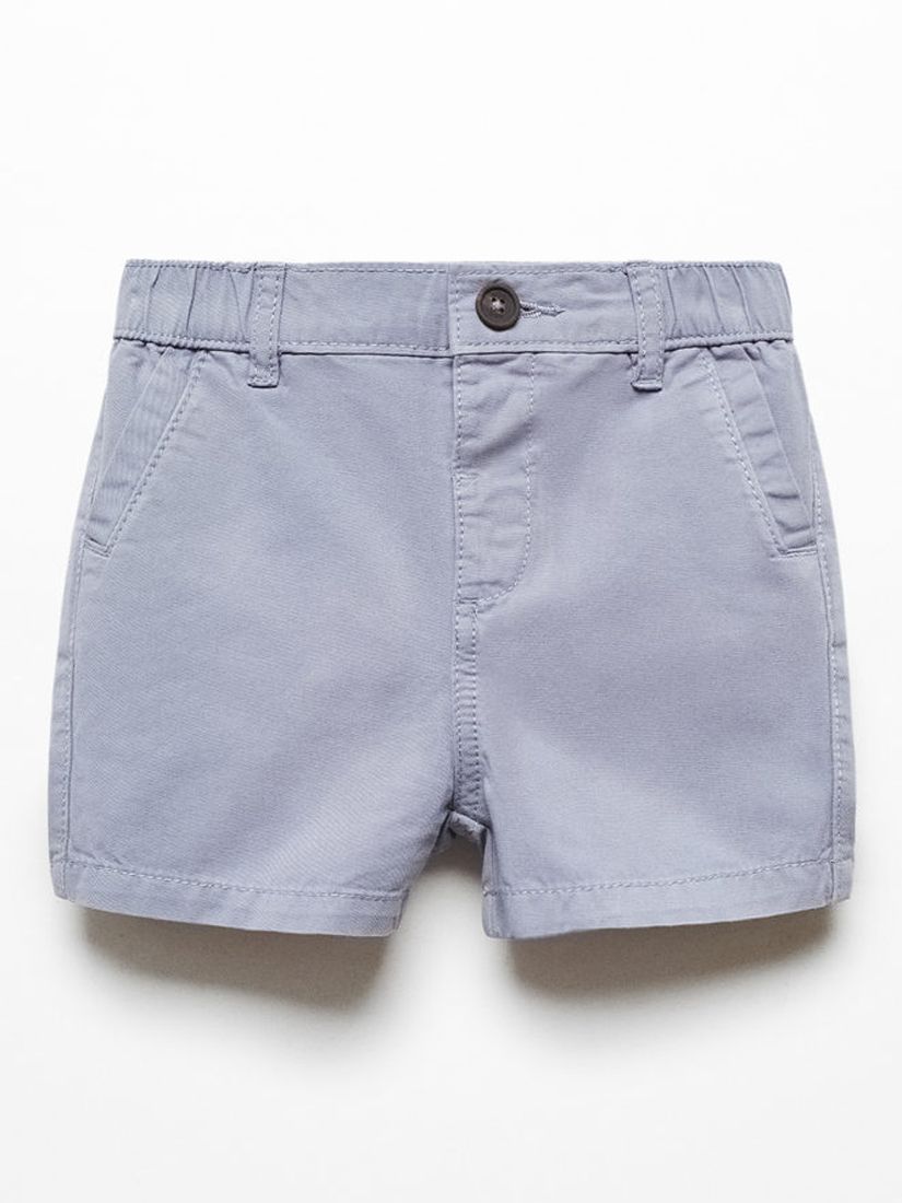 Mango Baby Belice Slim Fit Bermuda Shorts, Medium Blue, 12-18 months